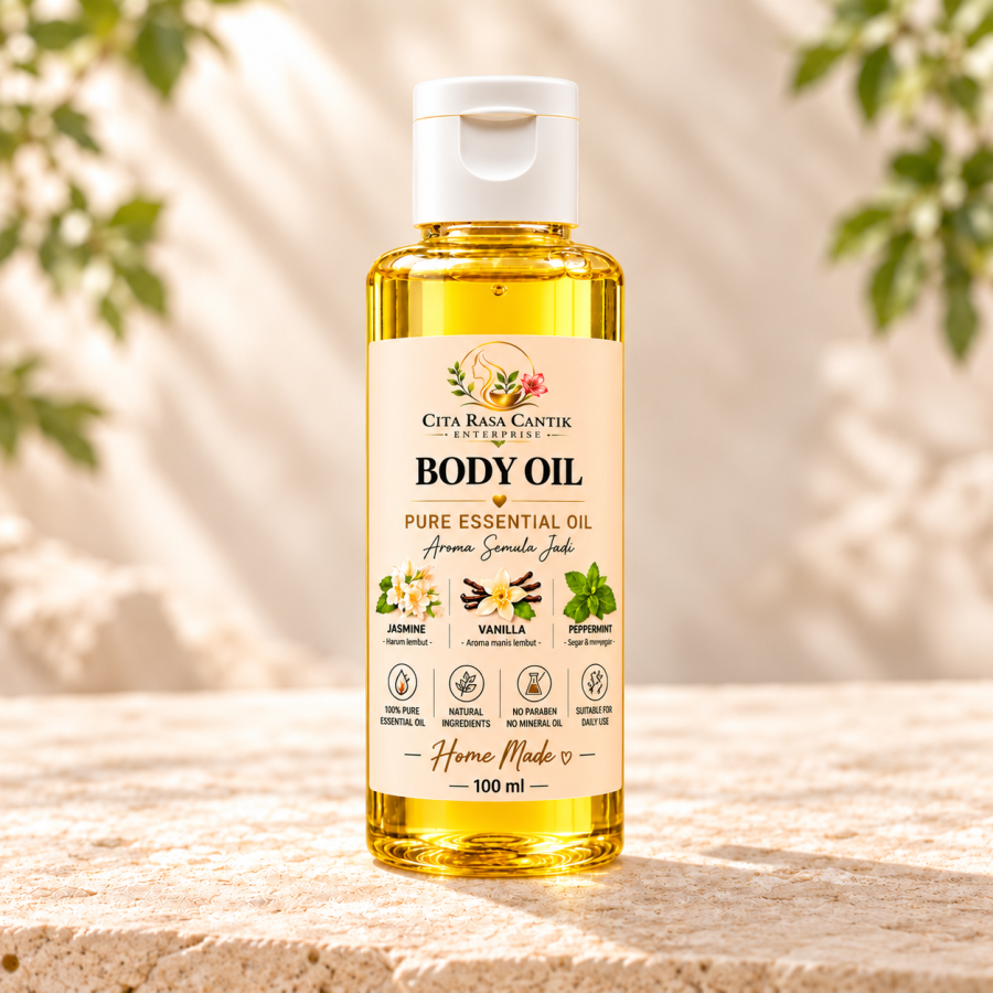 Body Oil — Latar botanikal krim