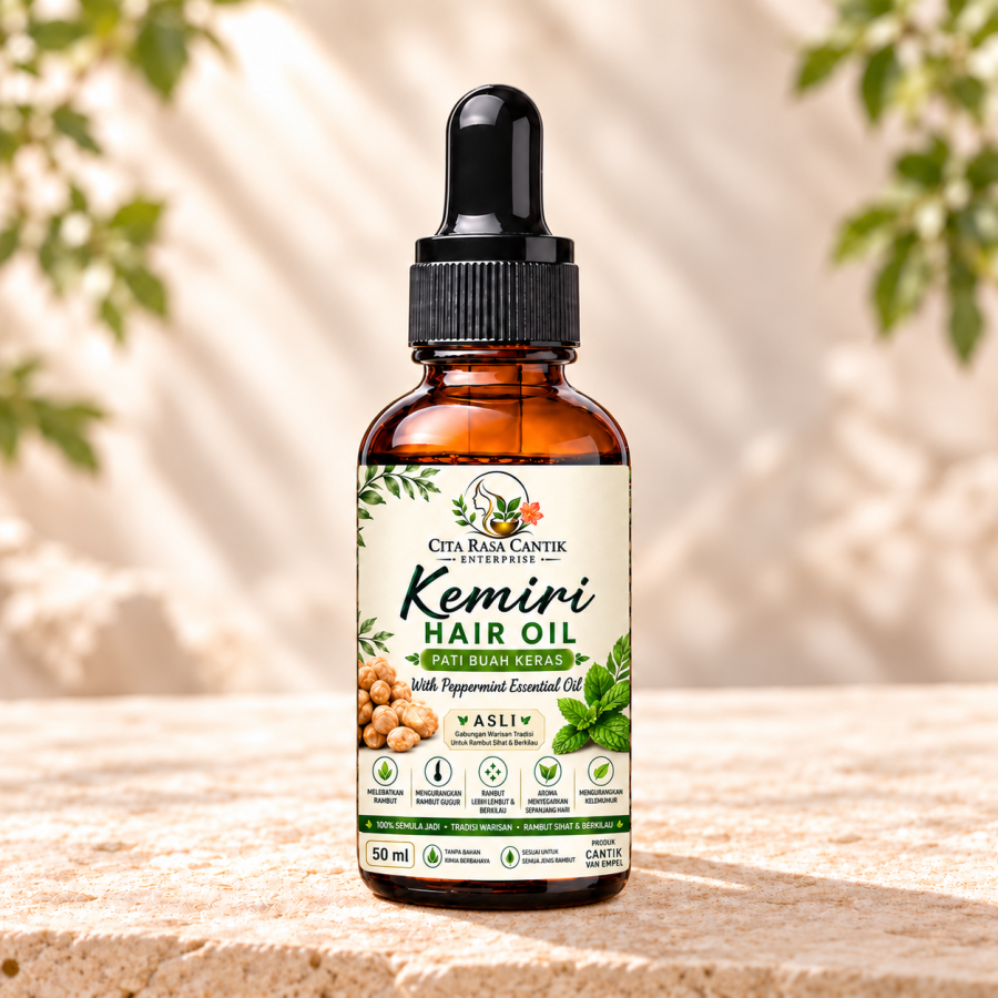 Kemiri Hair Oil — Latar botanikal krim
